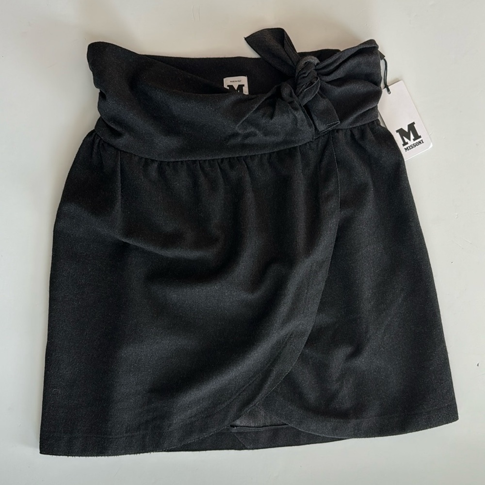 Missoni wool miniskirt, EU 42/US 6, charcoal gray, NWT